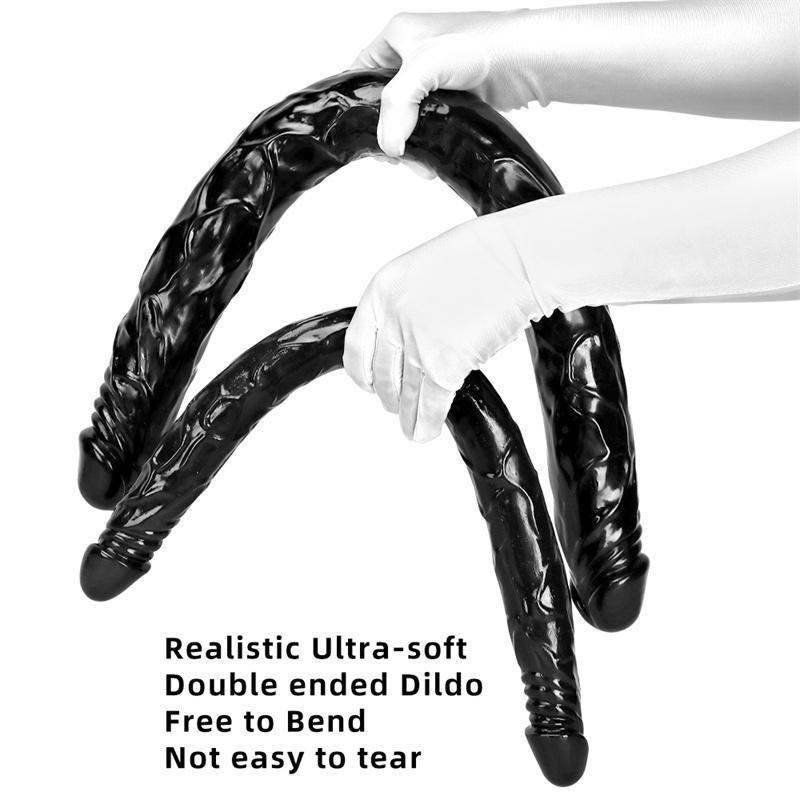 Simulare cu două capete Super-lung Super-mare Simulare Dildo cu două capete Simulare Penis Dildo Produse pentru adulți