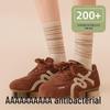 Women's Pure Cotton Non-Slip Five-Toe Mid-Calf Socks: Breathable, Odor-Resistant, Striped, for Spring/Summer