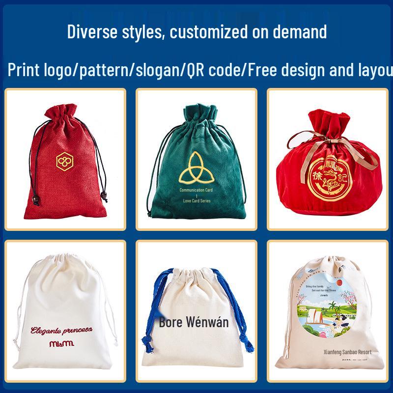 Velvet Drawstring Jewelry Bag: Dustproof, Lycra Velvet, Custom Logo Options