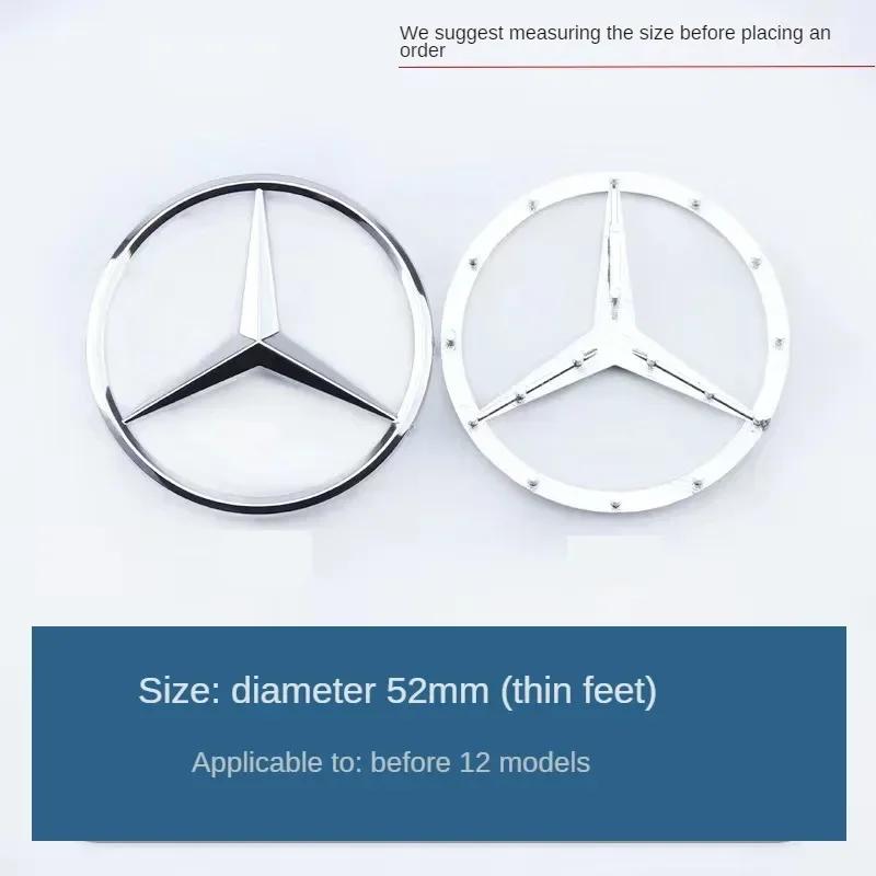 JETFE1 52mm 57mm ABS Car Steering Wheel Logo Badge Emblem Styling Accessories For Mercedes Benz C E S Series CLA CLS W212 W205 W204