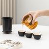 Zen Black Portable Ceramic Travel Tea Set