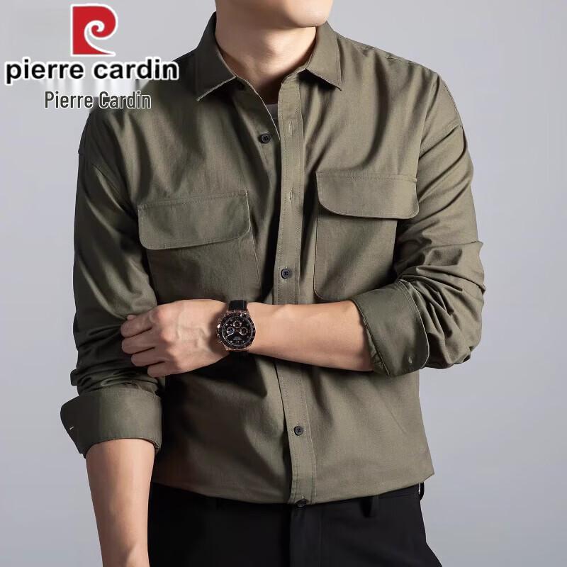 

Pierre Cardin Men s 2026 Spring Casual Pure Cotton Long Sleeve Shirt 48/M