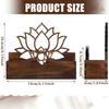 Hollowed Flower Wood Name Card Organiser Desk Business Card Storage Case For Corporate Meetings Office Desk Management