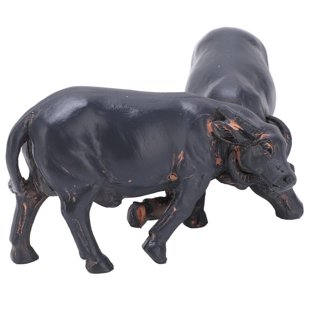 Bull Statue Resin Material Representing Good Luck Compact Modern Style Vivid Animal Sculpture for