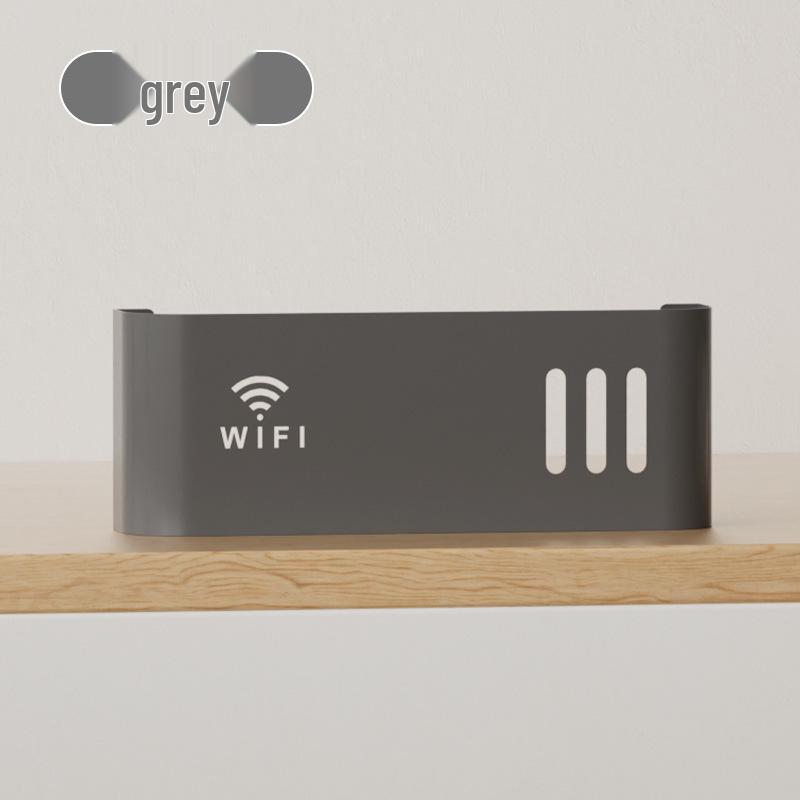 

WiFi Router Storage Box & Shelf: No-Drill Cable Concealer for Set-top Box and Decor.