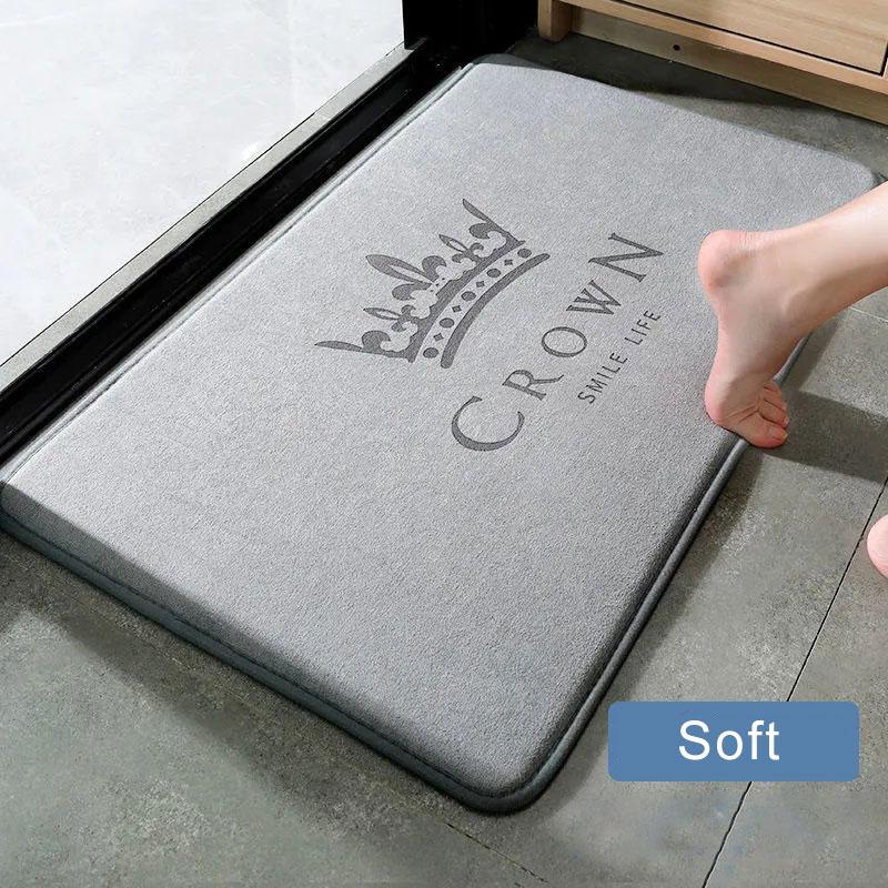 Bathroom Indoor Thickened Absorbent Floor Mat Area Rg Non-slip Floor Mat Toilet Kitchen Door Mat Bedroom Carpet Home Mat