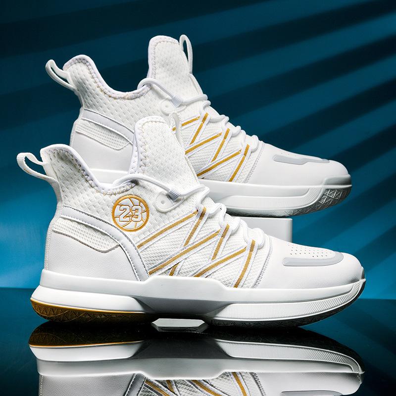 

Мужские баскетбольные кроссовки с высоким берцем — весна/лето, большой размер, молодежные повседневные спортивные кроссовки, дышащая сетка. 44