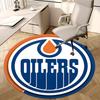 Edmonton Oilers, Logo hokejového týmu, Podložka pod židli, Kulatý koberec, Kancelářský koberec, Lze prát v pračce, Protiskluzový, Vhodný do obývacích pokojů, Ložnic