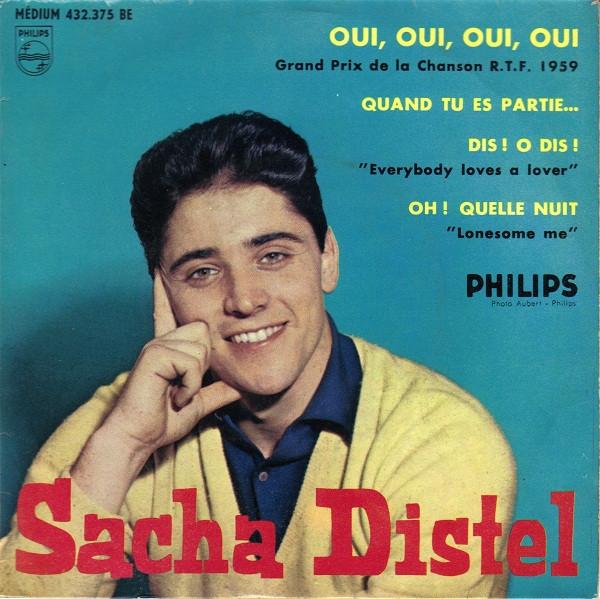 7inch Record SACHA DISTEL AVEC CLAUDE BOLLING ET  Oui Oui Oui Oui 432375BE PHILIPS 1959 France Pop Used
