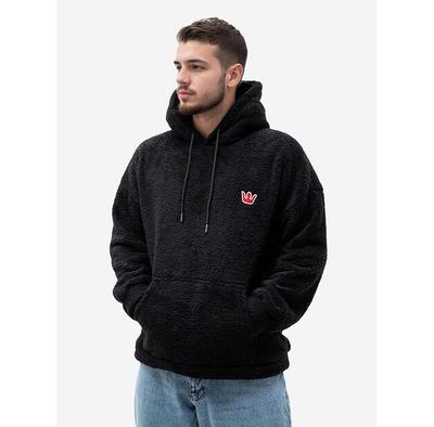 Jigga Wear Sherpa Teddy Simple Crown Hoodie