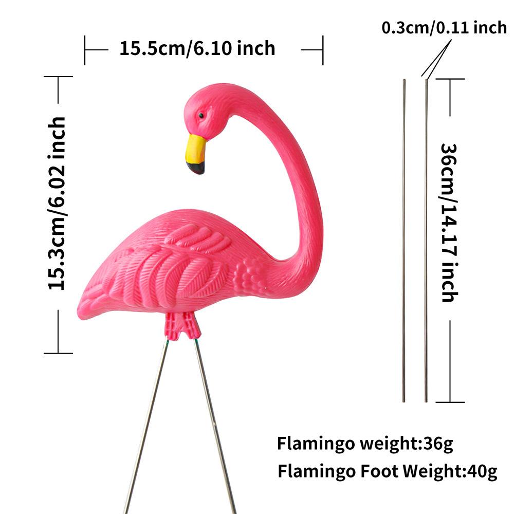 Pink Small Flamingo Garden Decoration Lawn Statues Party Ornament Home Craft Plastic Simulation Artificial Flamingo Decoration