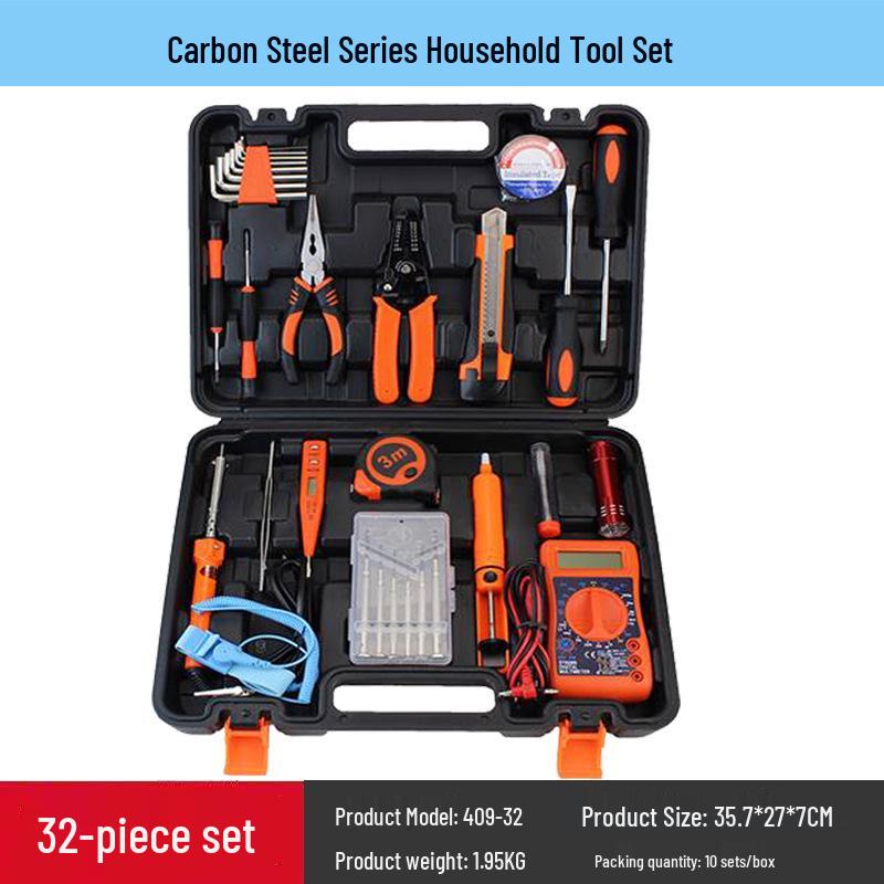 Carbon Steel Hand Tool Kit for Home, Vehicle, and Auto Repair