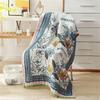 GGE Nordic Bohemian Floral Bath Towel - 80×160CM Soft Absorbent Cotton Gauze Towel for Beach Bathroom Adult Accessories