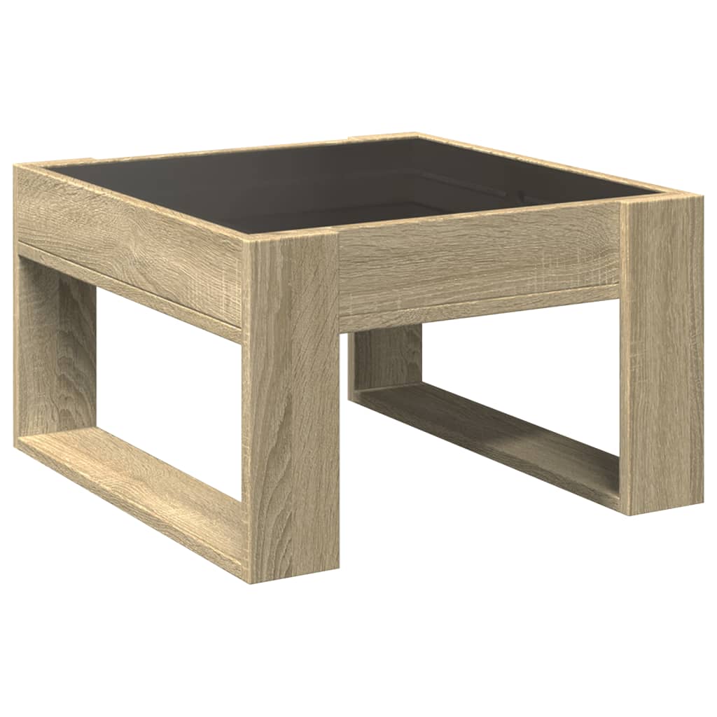 Infinity LED Coffee Table in Sonoma Oak 50 x 53 x 30 cm