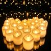 Flameless Tea Light Candles LED Candles With or Without Remote Warm White Light for Christmas Valentine's Day Wedding Party Deco