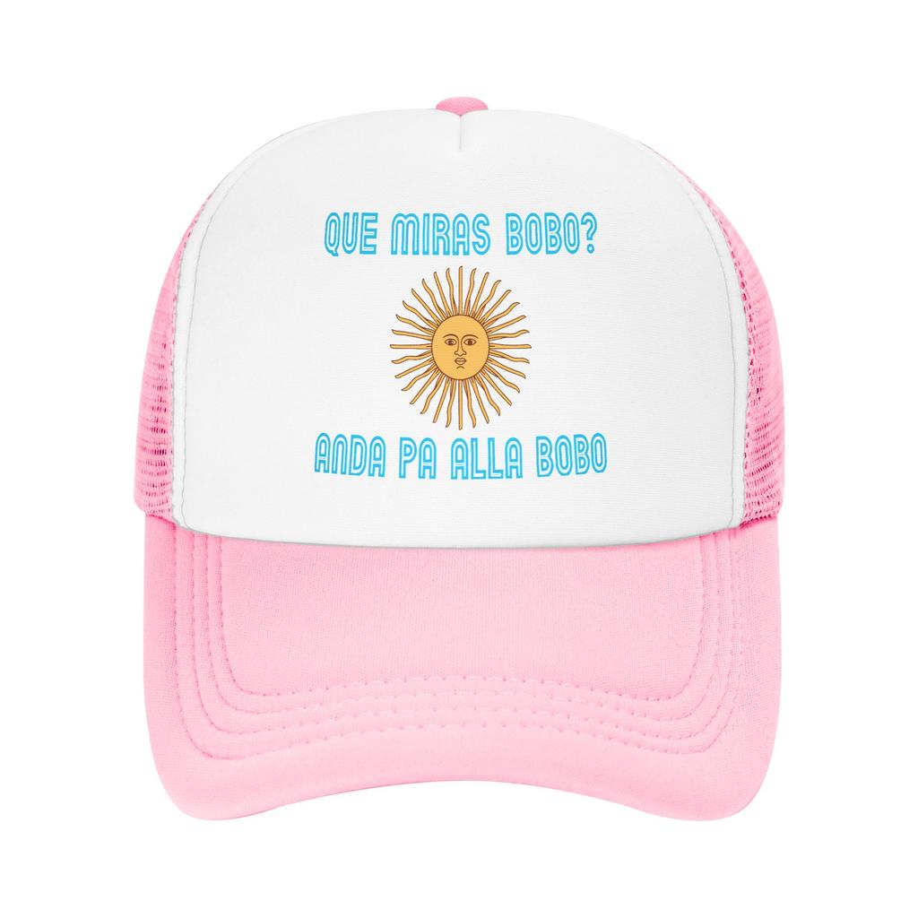 QUE MIRAS BOBO ANDA PA ALLA BOBO Mesh Sun Hats Women Unisex Print Trucker Hat Spring Vintage Outdoor Gym High Quality Caps