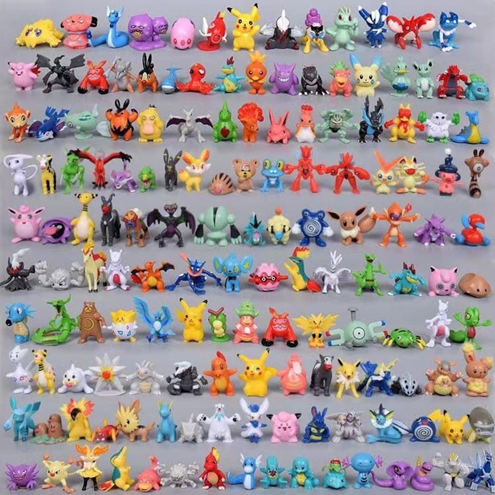 144 Styl Pokémon Figurka Hračky Anime Pikachu Akční Figurka Model Ozdobná Dekorace Sbírej Hračky Navrženo Pro Dětský Vánoční Dárek