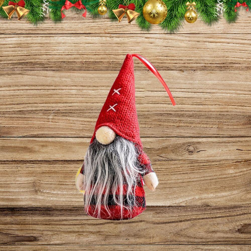 2 Pcs DIY Plush Gnomes Small Gnomes Figurine Nordic Christmas Faceless Rudolph  Xmas Decor