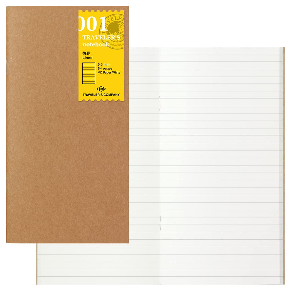 DESIGNPHIL MIDORI Notebook Horizontal Regular 14245006 Traveler s Refills, Ruled, 2-Pack, Size,