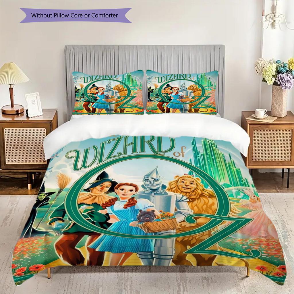 Magical Adventure Awaits Bedding (1 * duvet cover + 2 * pillowcase, without core) 2D Flat Christmas birthday gift Bedding set