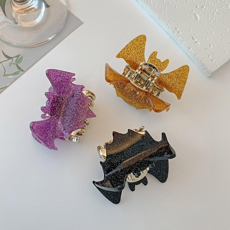 Halloween Style Bat Wing Shape Woman Teens Ponytail Hair Claw Delicate Hair Clip Anti-slip Taking Photo Hair Accessories