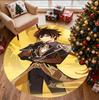 Genshin Impact Pattern Round Rug, Indoor/Outdoor Mat, for Picnic, Gameroom, Bedroom, Office, Living Room, Home Decor Carpet, Birthday Gift