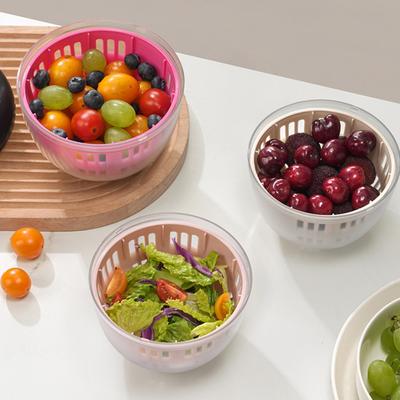 Yousheng Centrifuga Insalata Manuale Grande Capacità Asciugatura e Centrifuga Lavatrice Asciugatrice Frutta Verdura e Cestino Contenitore Disidratatore Verdure Multifunzione