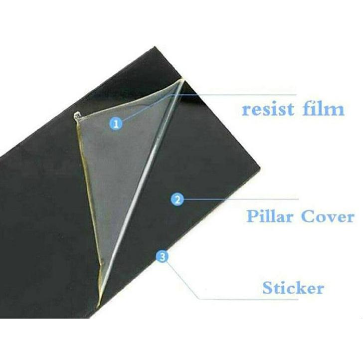 6Pcs/Set Door Window Pillar Posts Trim Pillar Molding Cover Stickers for Cadillac ATS Sedan 2013 2014 2015 2016 2017 2018 2019 Black