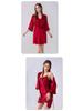 Silk Pajama Dress & Robe Set: 100% Mulberry Silk Two-Piece Camisole Dress with Morning Robe