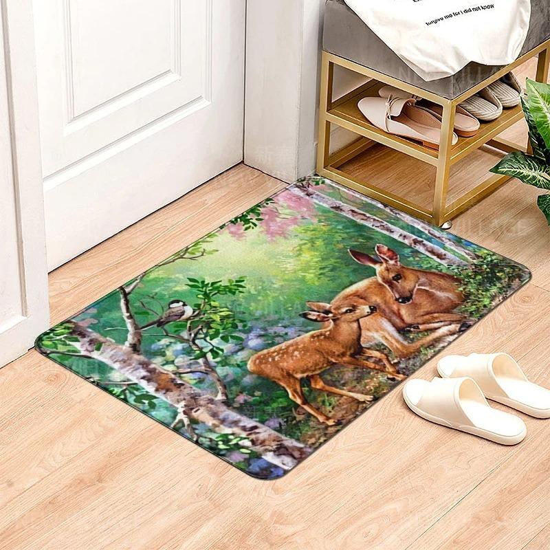 House Entrance Carpet Home Natural Animal Styles Doormat Room Rug Bath Mat Foot Mat Bathroom Non-slip Kitchen Mat Home Decor
