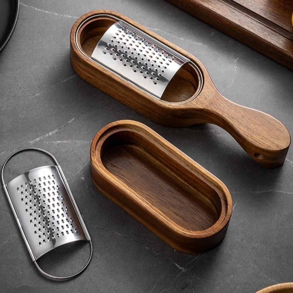 Wood Handle Chocolate Handheld Grater Stainless Steel Vegetable Shredder Cheese Grater  Grater Tool