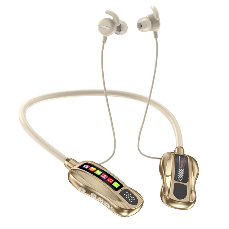 

M101S Bluetooth 5.4 Earphones Type C Charging Interface Wireless HIFI Sound Magnetic Neckband Headset 20H battery life Support TF card playback золотой