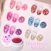 Yousheng 1/6Pcs 8ML Dried Flowers Gel Nail Polish Soak Off UV/LED Natural Floral Petal Nail Glue Varnish Long Lasting Women Clear DIY Nail Art