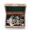 Pevný mosazný sextant se dvěma přídavnými zaměřovacími dalekohledy námořní dárek astroláb