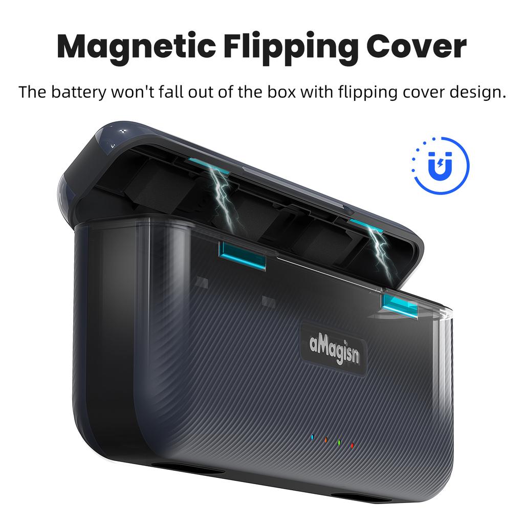 For Insta 360 Ace Pro 2 Battery Charger Intelligent 3-Way Charging Case Fast Charger Hub for Insta360 Ace Pro 2 Accessory