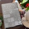Nail Art Stamping Plates - Star, Polka Dot, Lines, Grid Lace Textures