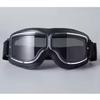 Vintage Pilot Motorcycle Goggles UV400 Windproof Scratch Resistant PC Lens with Leather Trim for Open Face Helmet
