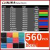 Boxed and Bagged Colored Heat Shrink Tubes - 530pcs Insulation Sleeves and 560pcs Electrician Wiring Tubes