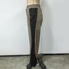 Women's High-waisted Solid Color Collision Color Splicing Show High Loose Drape Casual Wide Leg Pants