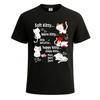 Weiche Kätzchen warnen Kätzchen Fellknäuel glückliche Grafik Katze Herren T-Shirt lustiges Oberteil Top