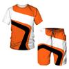 Neues Sommer-Europäisches und Amerikanisches Oversized Herren Trend Lässiges Trainingsanzug Set 2026 3D Digitaldruck T-Shirt Shorts Set 2-teiliges Outfit
