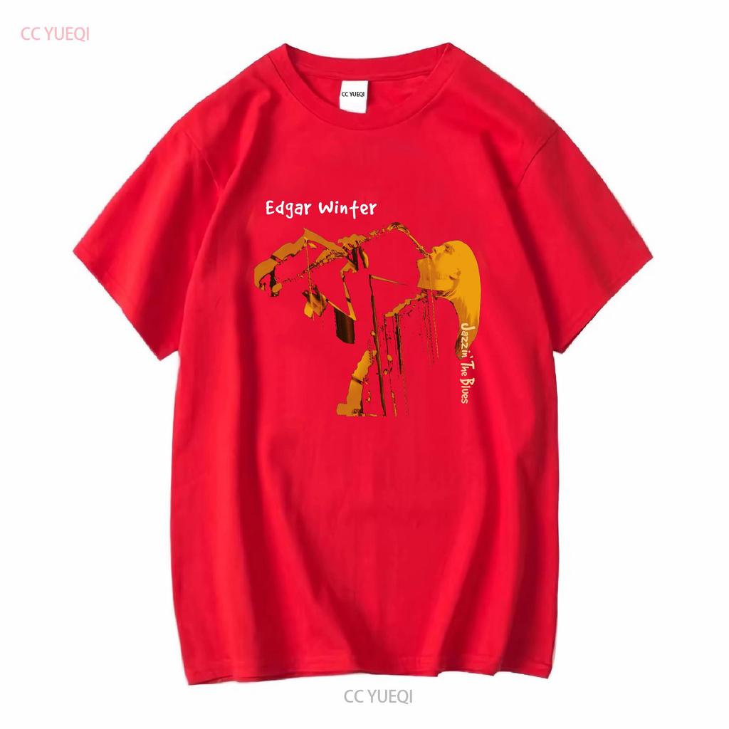 Cotton T shirt Jazzin the Blues Edgar Winter Music Ringo Starr vintage Washed Soft designer clothes Unisex Stylish Breathable