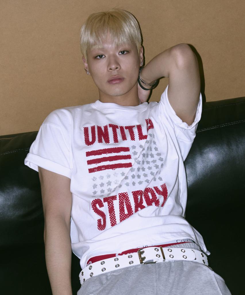 Eontaiteulseoul Untitled Starry Flag Crop Short Sleeve White