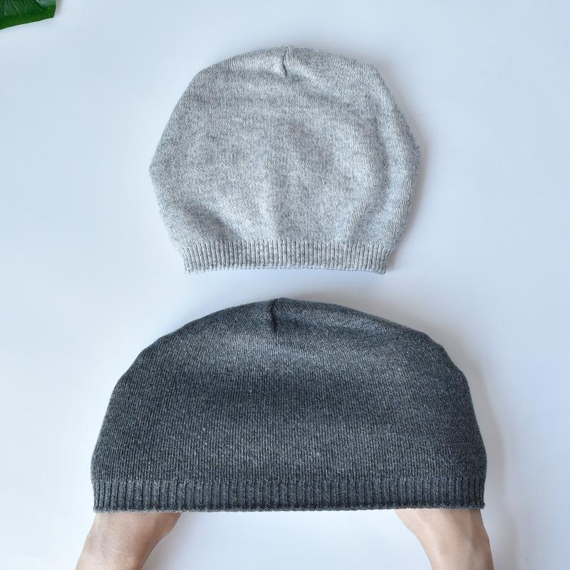 Women's knitted hats for autumn and winter warmth, ear protection, wool hats for outdoor travel, women's casual hats