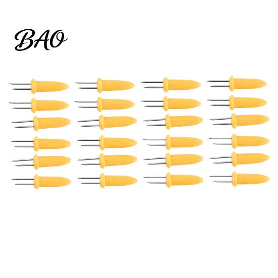 Stainless Steel Corn Holders Holders, Heat Resistant Shaped Handles, Double Barbecue Utensils for Needle Skewers Set Outdoor Camping And Home