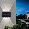 4/6/8/LED Solar Wall Lamp Outdoor Waterproof Solar Powered Light UP and Down Illuminate Home Garden Porch Yard Decoration