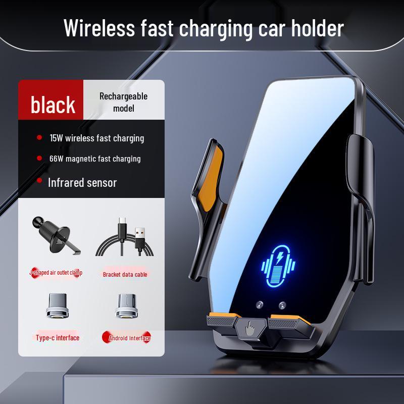 15W Auto Induction Wireless Car Charger & Phone Holder