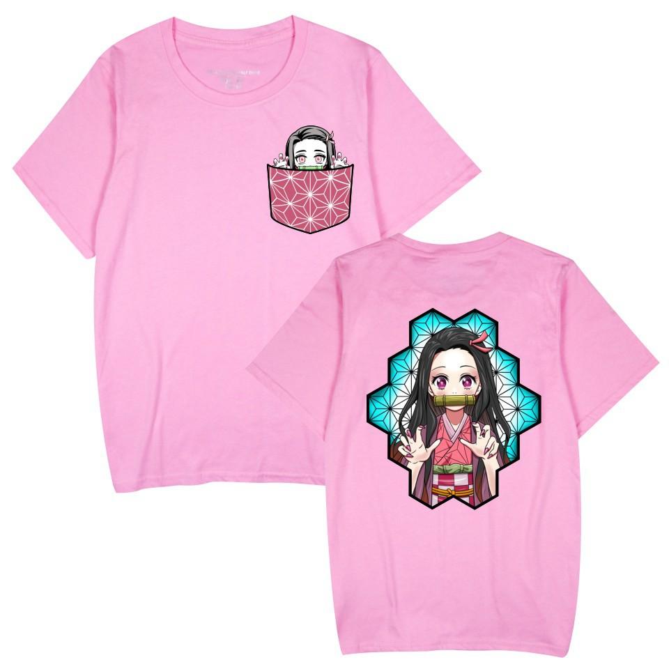 Japan cartoon comics Demon Slayer anime print short-sleeved T-shirt for men and women casual sportswear 0045