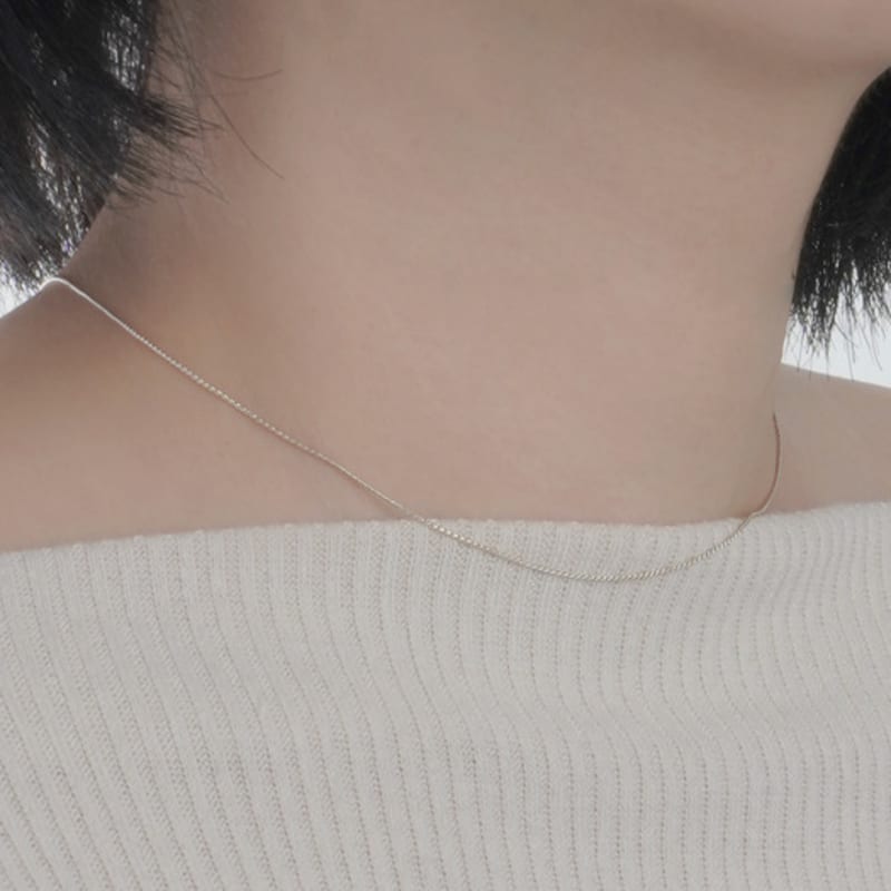 POSTLUDE [silver] THIN WHEAT CHAIN Necklace (2 Colors)