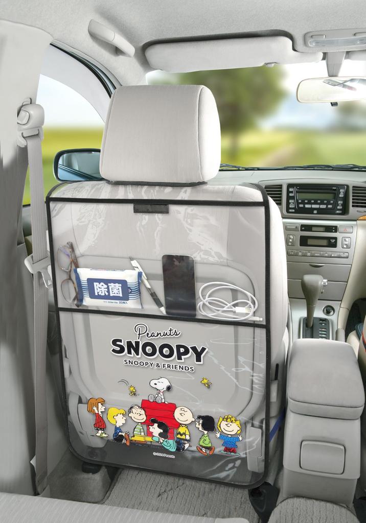 Meiho SNOOPY Rear Seat Kick Guard Seatback Pocket Clear SN2443